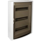 SOLERA - Caja de distribución de superficie de 42 elementos 362x544x104mm caja y marco blanco y puerta fumé