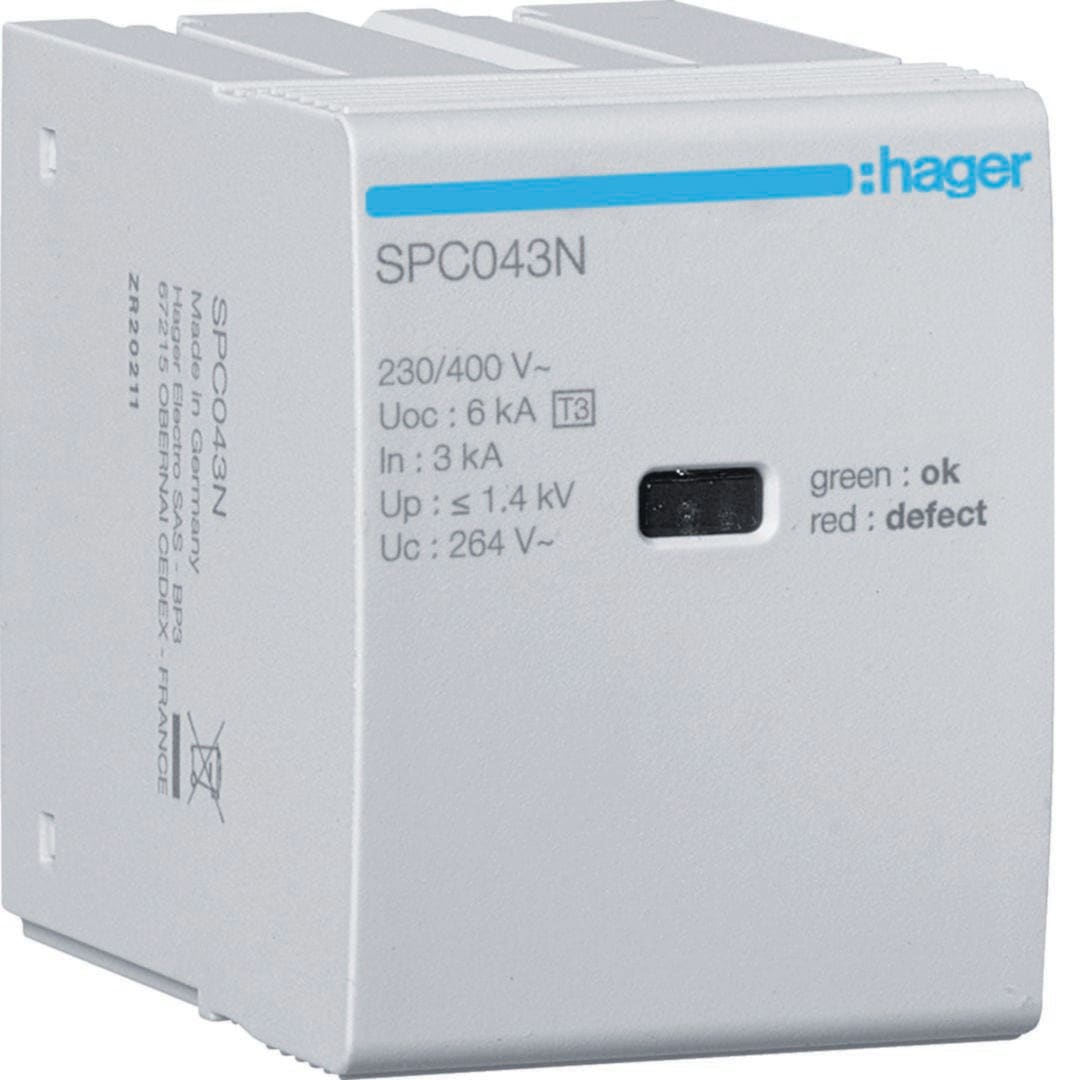 HAGER - Cartucho 3P+N para SPN403N