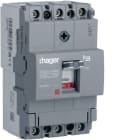 HAGER - Int. aut. X160, 3P3D, 18kA, 100A,TM Fijo