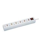 KOBAN - Base múltiple KBM 3CI con interruptor blanco