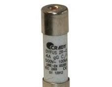 CRADY - Fusible cilíndrico ZR-0 (10,3x38) 6A con indicador