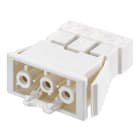SIMON - Conector rápido de empotrar "Hembra" de 3 polos con sistema de bloqueo de latiguillo electrico con conexión blanca