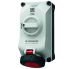 MENNEKES - Base mural DUOi 16A 5P 6h 400V IP67/IP69 indicador de tensión LED X-CONTACT