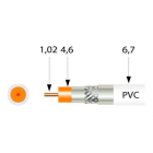 TELEVES - Cable coaxial SK2000plus CU/CuSn PVC 250m blanco
