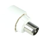 TELEVES - Conector coaxial recto M blanco diámetro 9,5mm