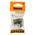 TELEVES - Conector acodado coaxial H blindado 9,5mm