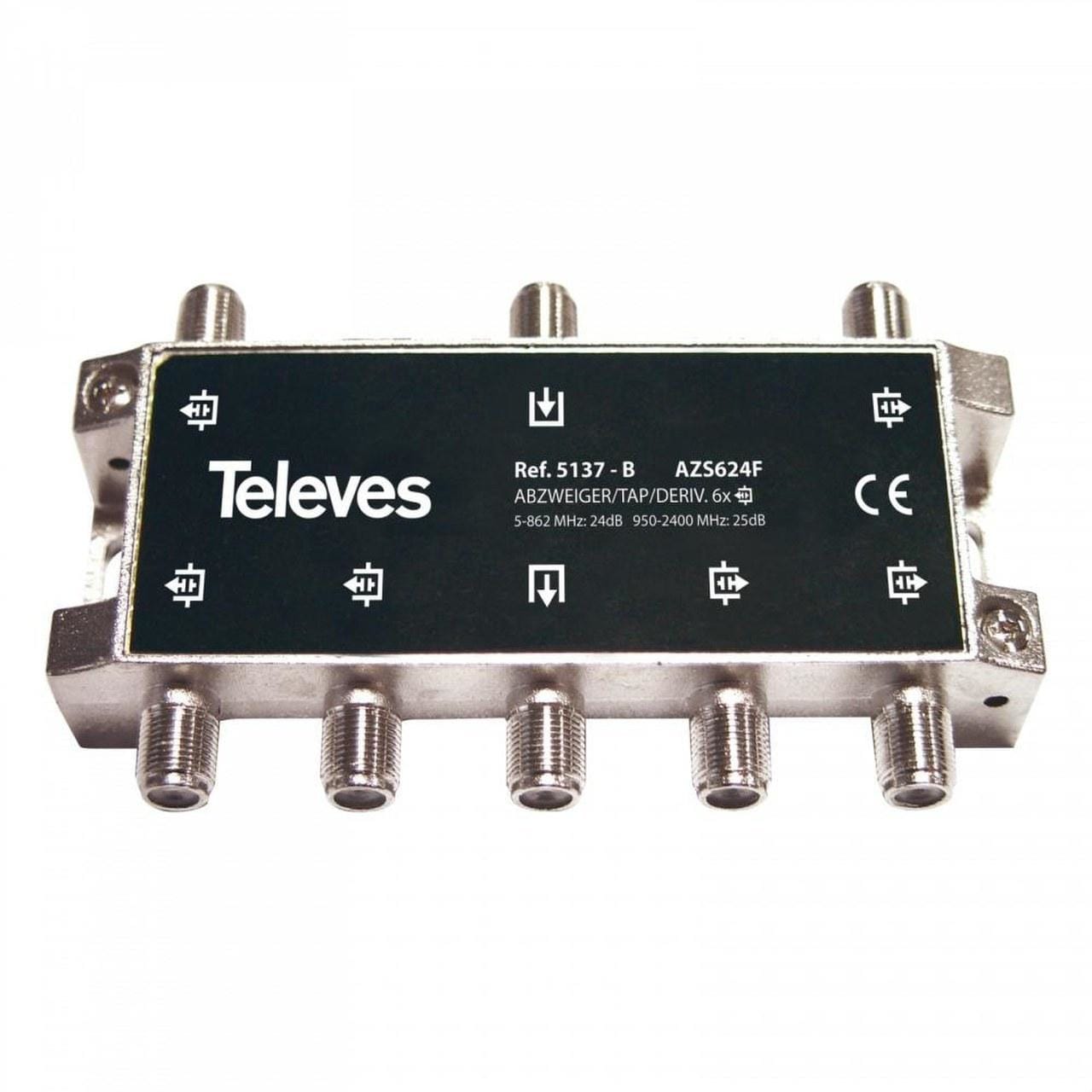 TELEVES - Derivador interior 60 con conector F 24dB B