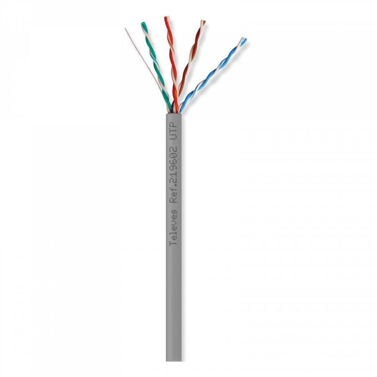 TELEVES - Cable datos U/UTP CAT-5E LSFH 305m gris