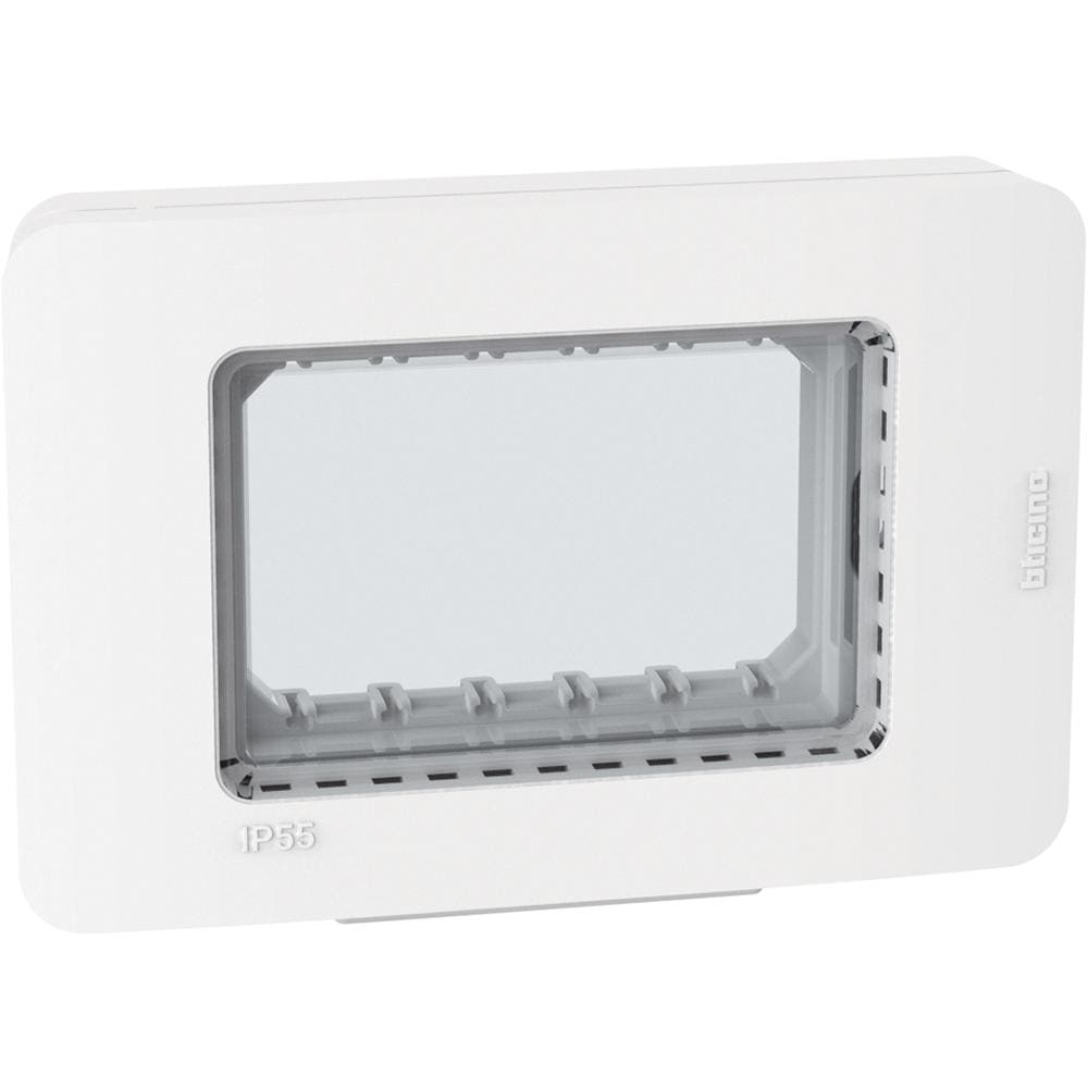 BTICINO - Tapa Idrobox para Light Now IP55 - 3 módulos - Blanco