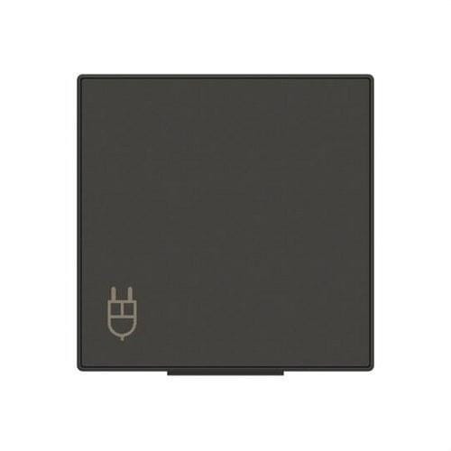 NIESSEN - Tapa schuko con cubierta abatible negro essence