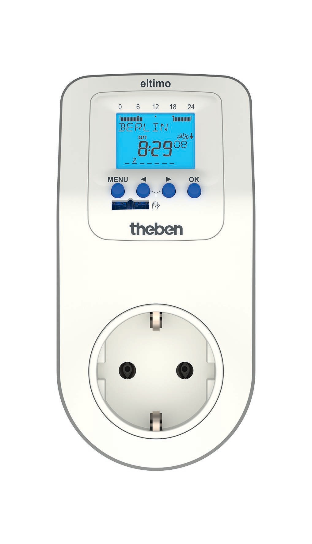 THEBEN - Interruptor horario digital para enchufe con programa astronómico y programa semanal