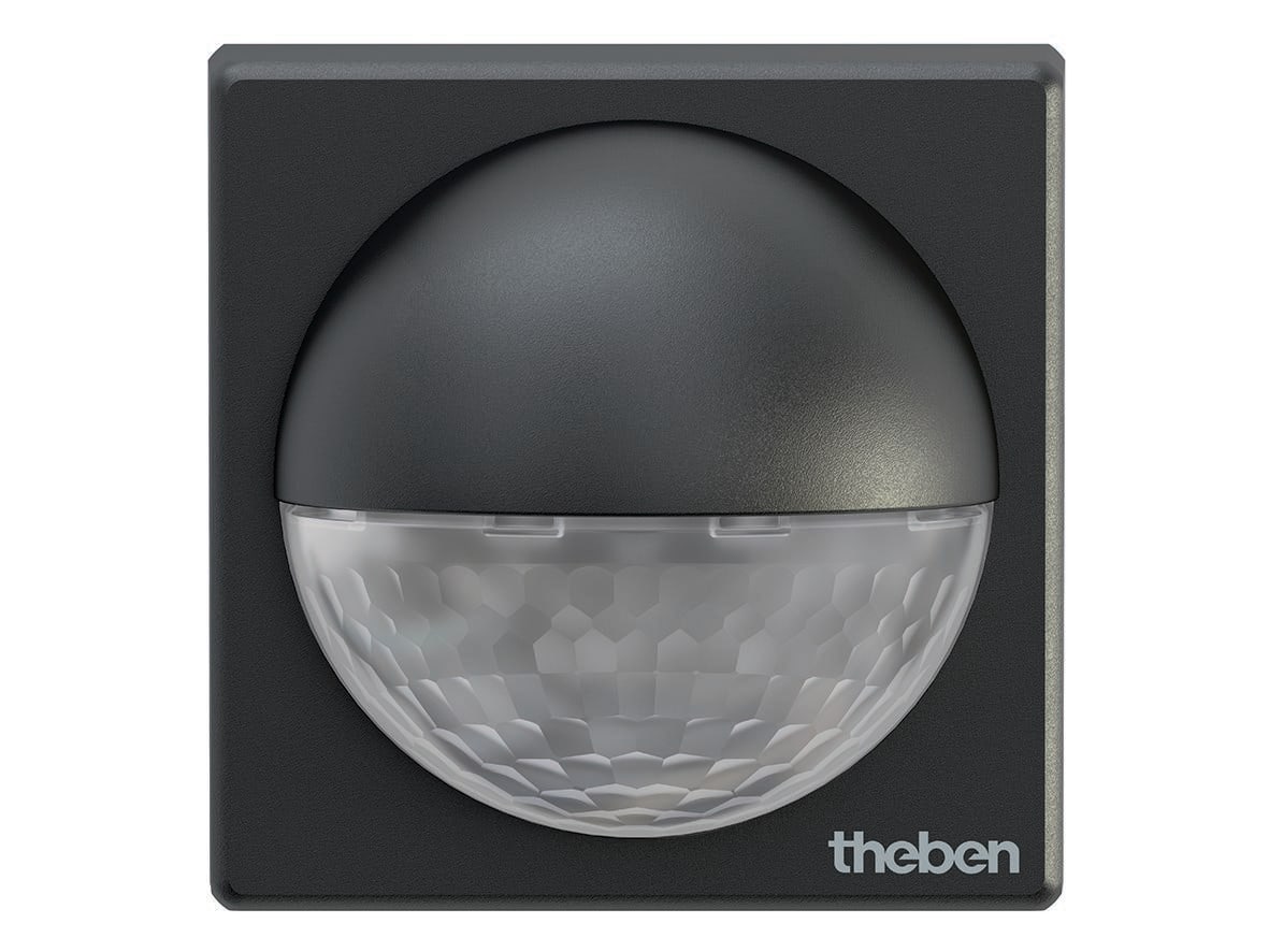 THEBEN - Detector de movimiento para montaje en pared, control de luz, 180°, máx. 12 m, negro, IP 55