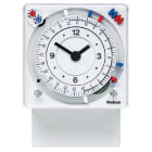 THEBEN - Interruptor horario con base de montaje, 24 h/7 días, con reserva de marcha, frontal 72x72 mm