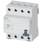 SIEMENS - Interruptor diferencial, 4 polos, Tipo B+, con retardo breve, entrada: 25A, 300mA, Un AC: 400V