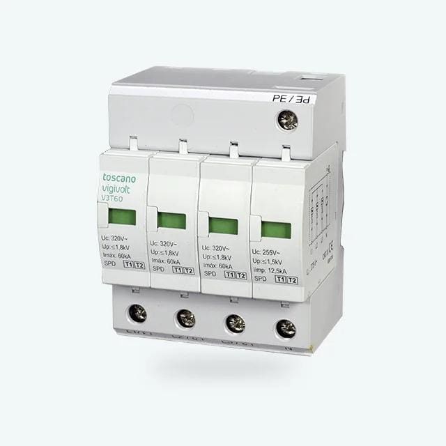 TOSCANO - Protector sobretensión transitoria V3T-60 3F+neutro 400V 60kA clase -II