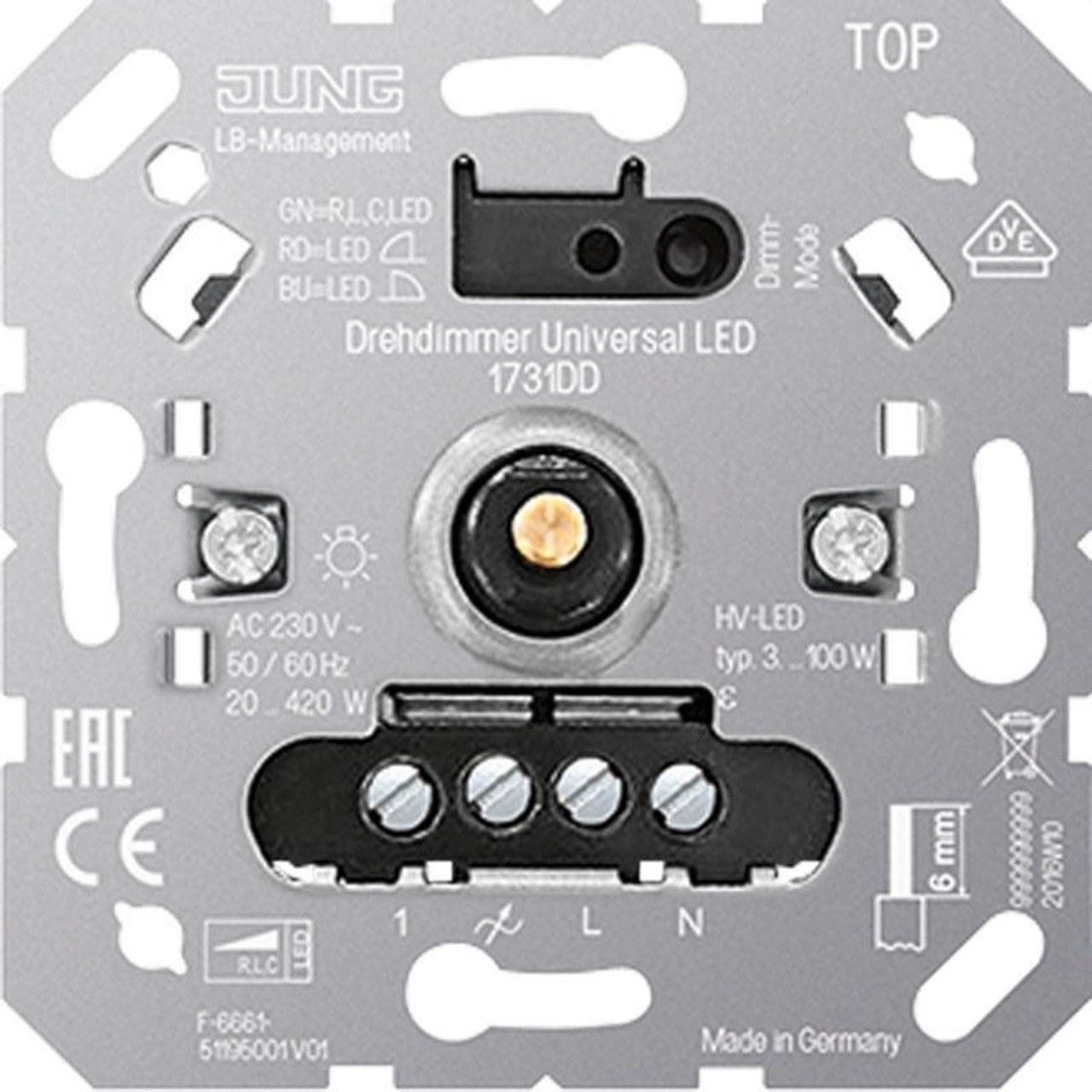 JUNG - ROTARY DIMMER LED UNIVERSAL