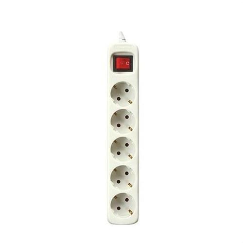 SILVER ELECTRONICS - BASE ELECTRICA 5 SALIDAS INT.3M BLANCO