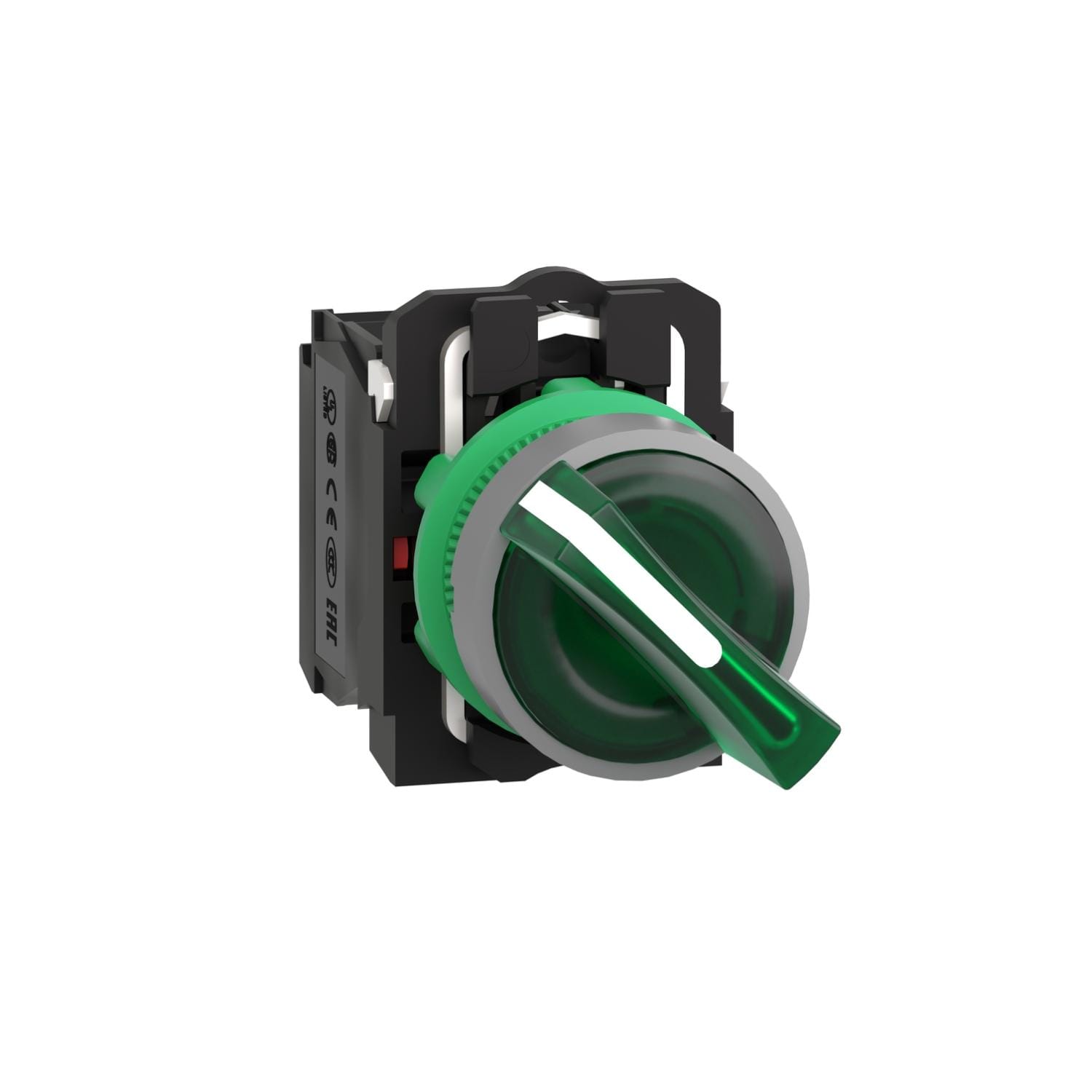 Schneider Electric - Selector verde 2 posiciones fijas-24 V- 1 NO+1NC