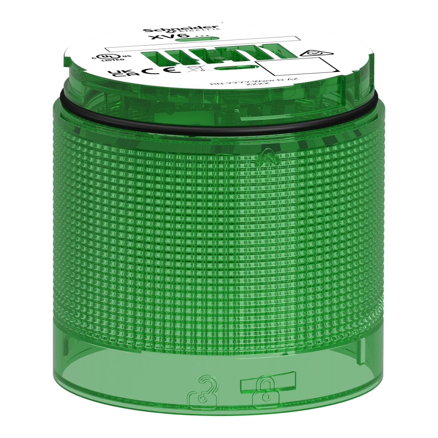 Schneider Electric - Módulo de luz, Harmony XV6, torreta modular de Ø60 mm, lente verde, intermitente