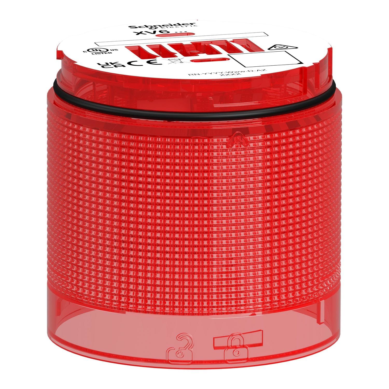 Schneider Electric - Módulo de luz, Harmony XV6, torreta modular de Ø60 mm, lente roja, intermitente