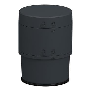 Schneider Electric - Harmony XV6, torre de luz modular de Ø60 mm, base de 24 V CA/CC con adaptador de montaje directo/en tubo, cubierta incluida, gris oscuro