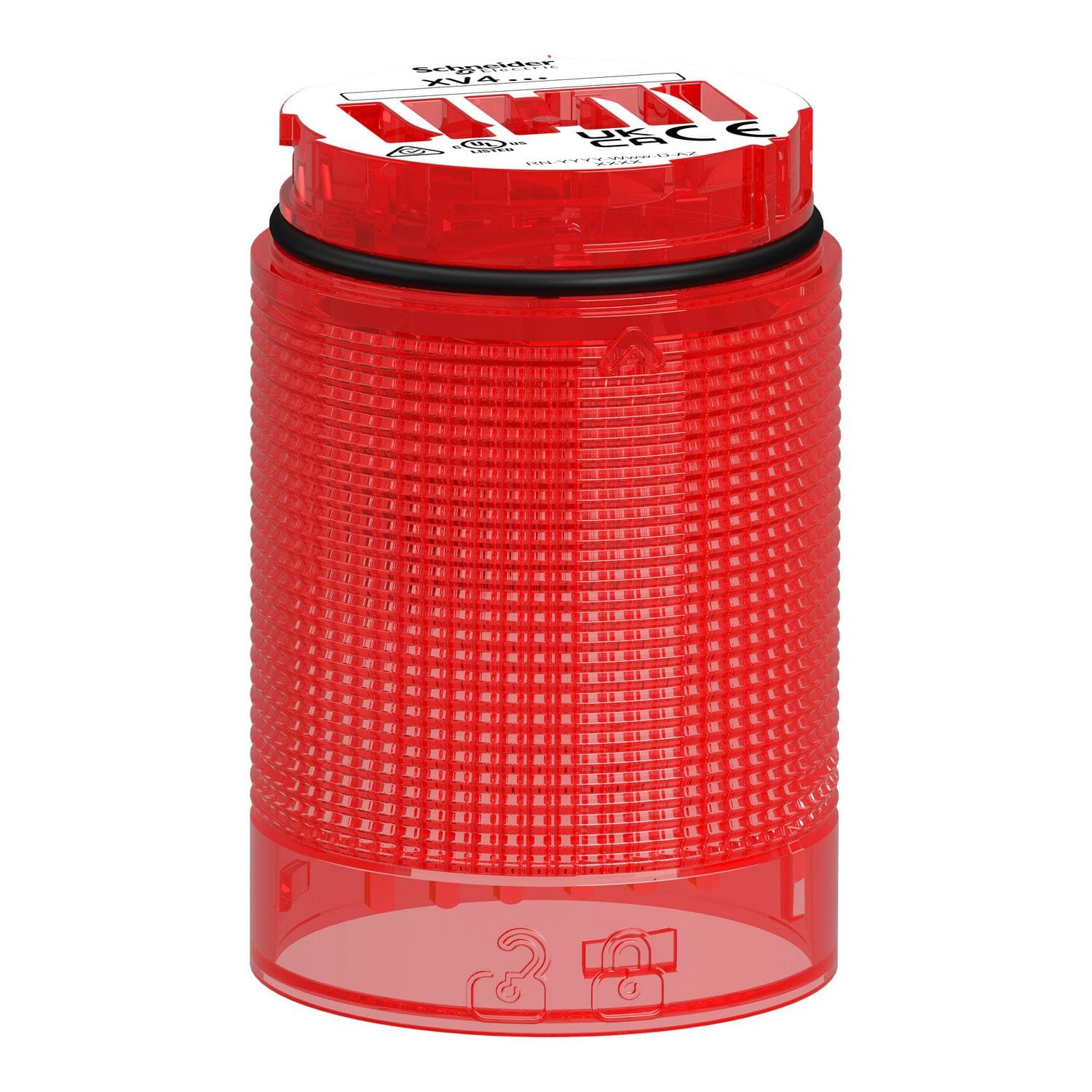Schneider Electric - Módulo de luz, Harmony XV4, torreta modular de Ø40 mm, lente roja, luz fija