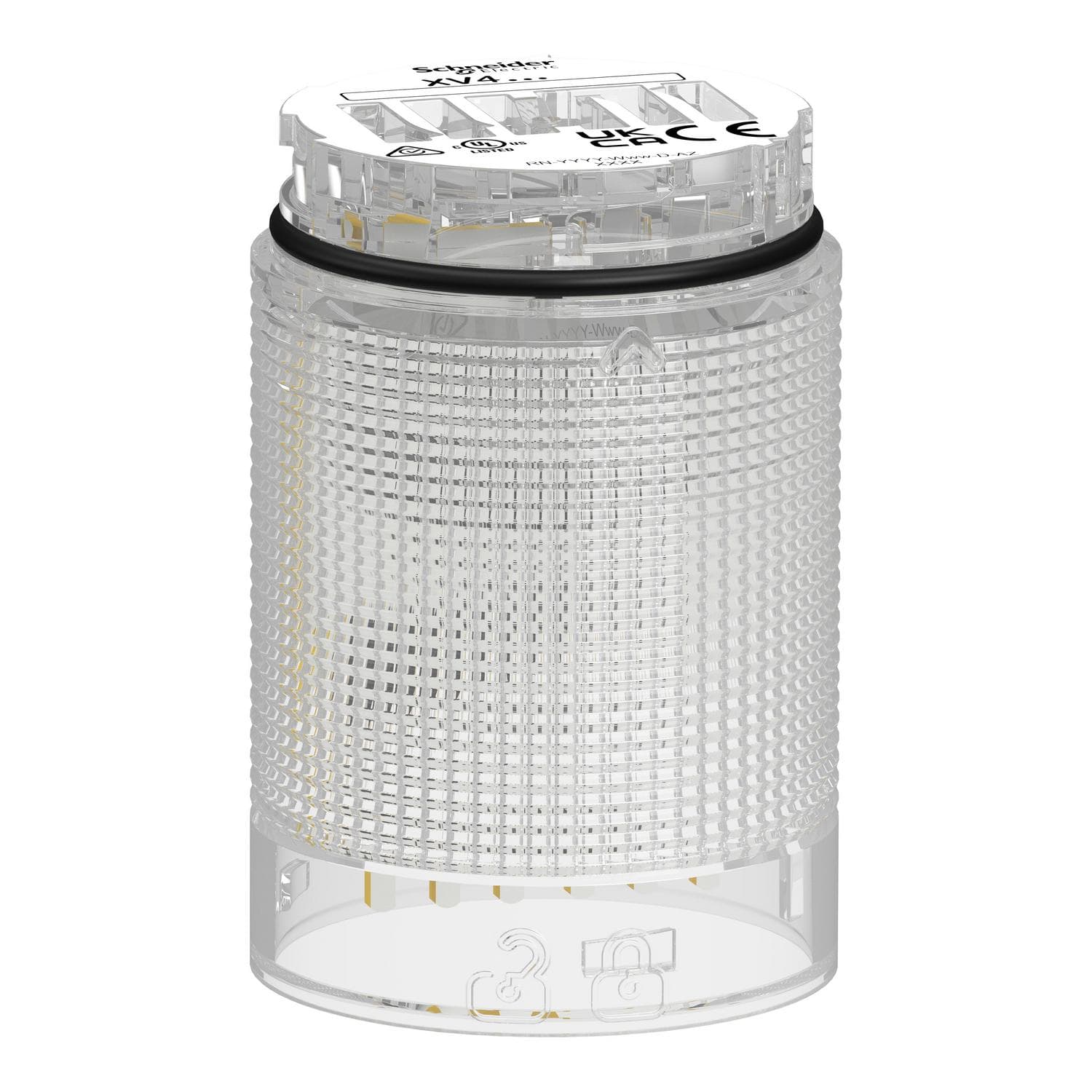 Schneider Electric - Módulo de luz, Harmony XV4, torreta modular de Ø40 mm, lente roja, luz fija y clara