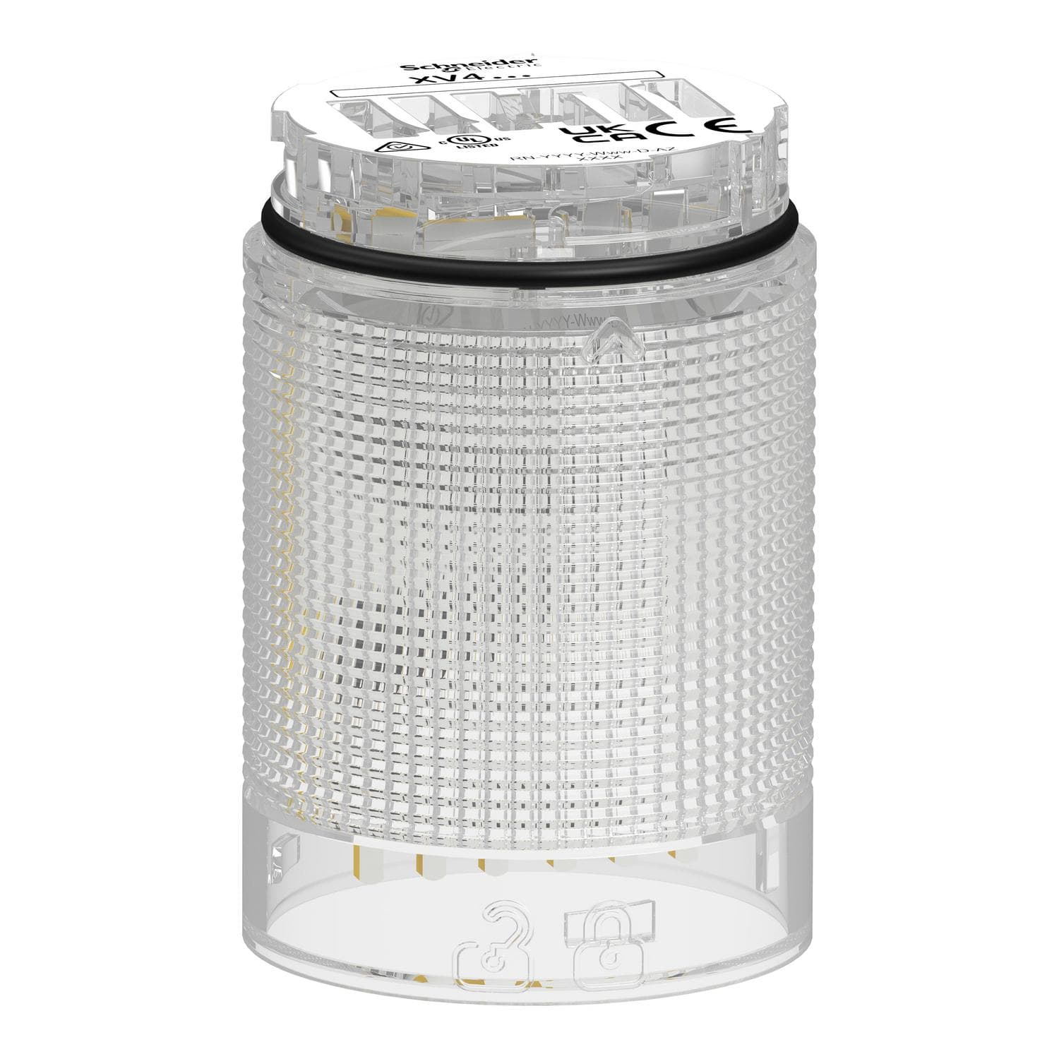 Schneider Electric - Módulo de luz, Harmony XV4, torreta modular de Ø40 mm, lente azul, luz fija y clara