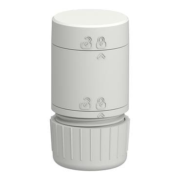 Schneider Electric - Módulo base, Harmony XV4, torre de luz modular de Ø40 mm, base de 24 V CA/CC con adaptador de montaje en tubo, cubierta incluida, blanco