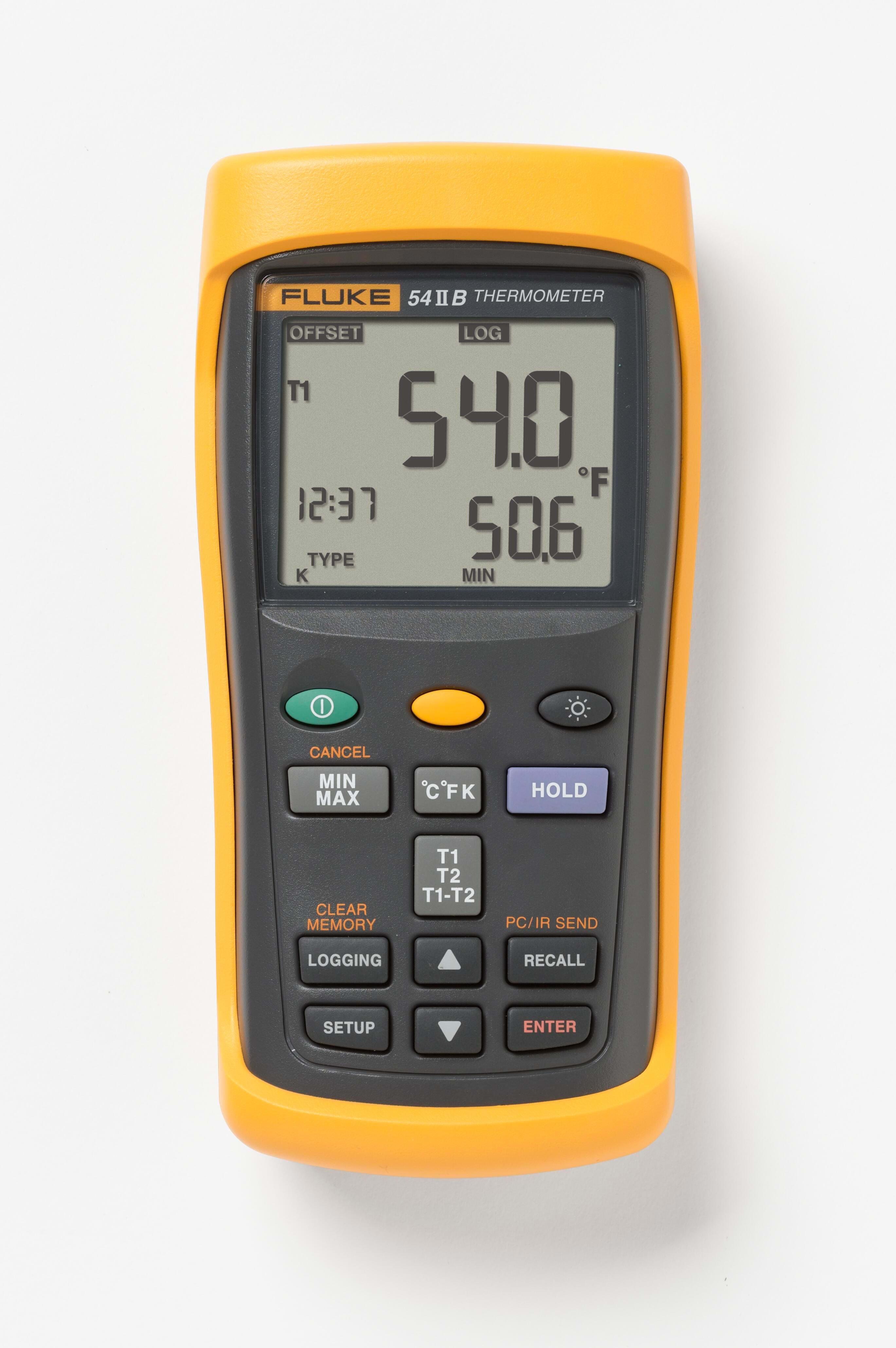 FLUKE - FLUKE-54-2 B 60HZ,TERMÓMETRO DOBLE ENTRADA W/ USB RECORDING, 60HZ RECH