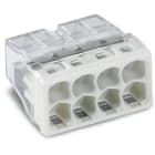 WAGO - Borna de conexión en línea PUSH WIRE®;para conductores rígidos;máx. 2,5mm²;transparente