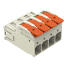 WAGO - Conector macho, 1 conductor;Palanca;Push-in CAGE CLAMP®;gris claro