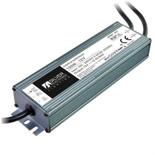 SILVER ELECTRONICS - TRANSFORMADOR ADCD 150W 12V 12,5A IP67