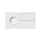 SIMON - Kit front para 2 elementos base enchufe schuko + tecla + cargador USB C derecha blanco mate Simon 100