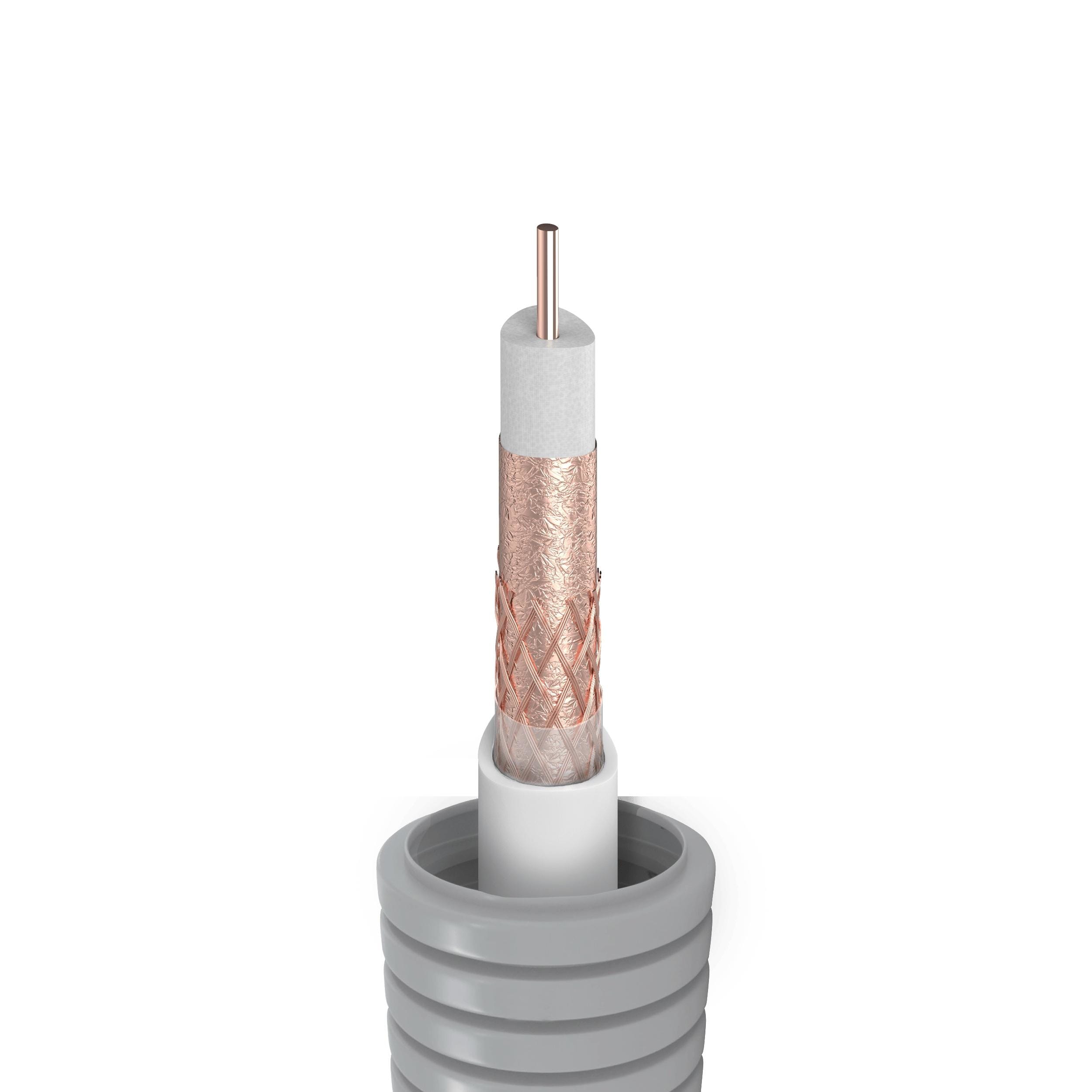 TELEVES - Cable coaxial CXT 18C Euroclase Dca, en tubo corrugado de polipropileno