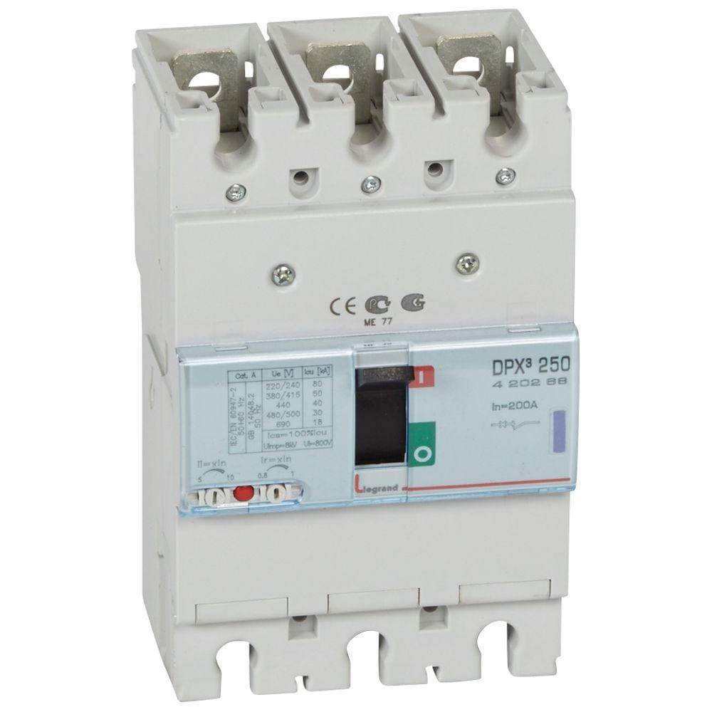 LEGRAND - Automático MCCB DPX³ 250 - magnetotérmico - 3P - 50kA - 200A