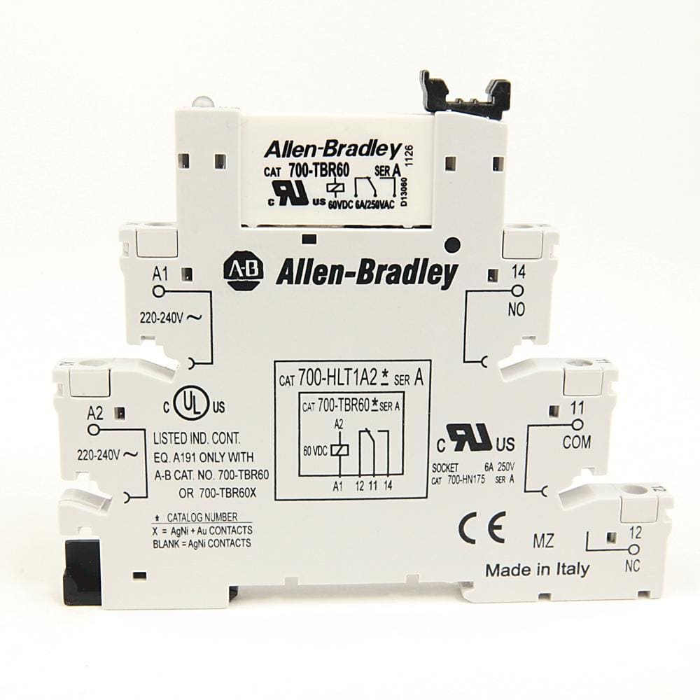 ROCKWELL - BORNA RELÉ ELECTROMECÁNICO RESORTE 12V DC PLATEADO