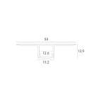 JISO - PRO Barcelona - Disipador de calor para Generar Foseados - Trimless - 2 metros - Color Blanco técnico