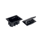 SIMON - Kit caja de suelo estanca Simon K45 IP66 suelo técnico 2 bases schuko y 2 conectores RJ45 categoría 6 UTP + faja negro