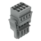 WAGO - Conector hembra para 1 conductor;CAGE CLAMP®;4 mm²;gris