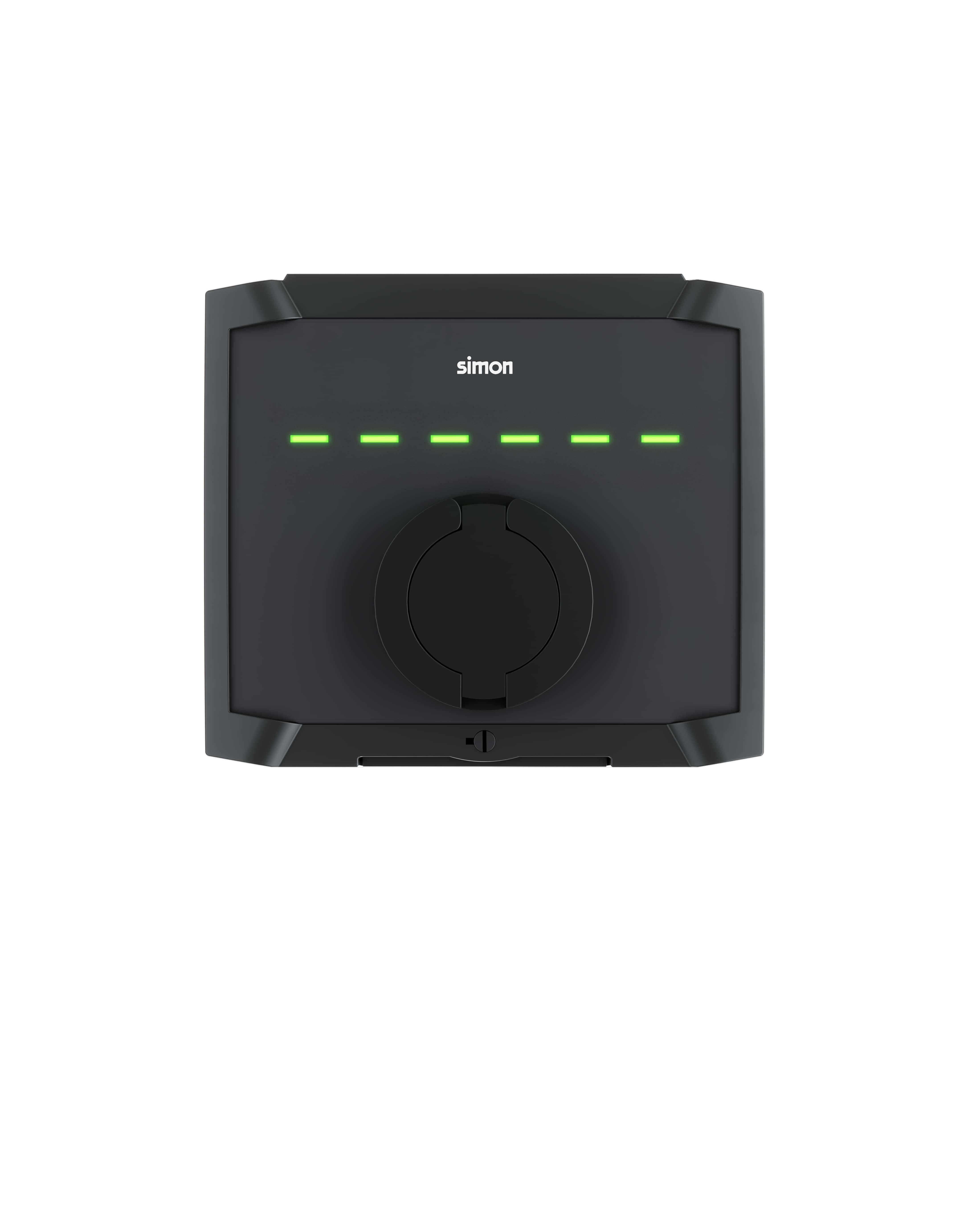 SIMON - Simon SM40 Punto de Recarga de Pared con Toma T2 7,4 kW Monofásico + Bluetooth + Automático y Diferencial
