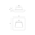 JISO - Aplique de pared Wastep-03 LED SMD 2W 3000K driver incluido on-off color blanco técnico