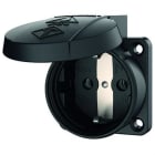 MENNEKES - Base enchufe semiempotrable schuko 16A 2P+T 230V azul, IP54, portátil, estándar alemán con tapa abatible