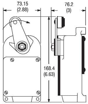 ROCKWELL - INTERRUPTOR FINAL CARRERA FIGURA 5 NEMA 22,25N 25DEG