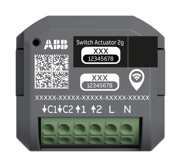 NIESSEN - 62721  U-WL-500. Actuador de conmutación On/Off,2 canales, inalámbrico, empotrar