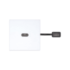 SIMON - Latiguillo USB 3.0 tipo C hembra-hembra con placa embellecedora blanco Simon K45