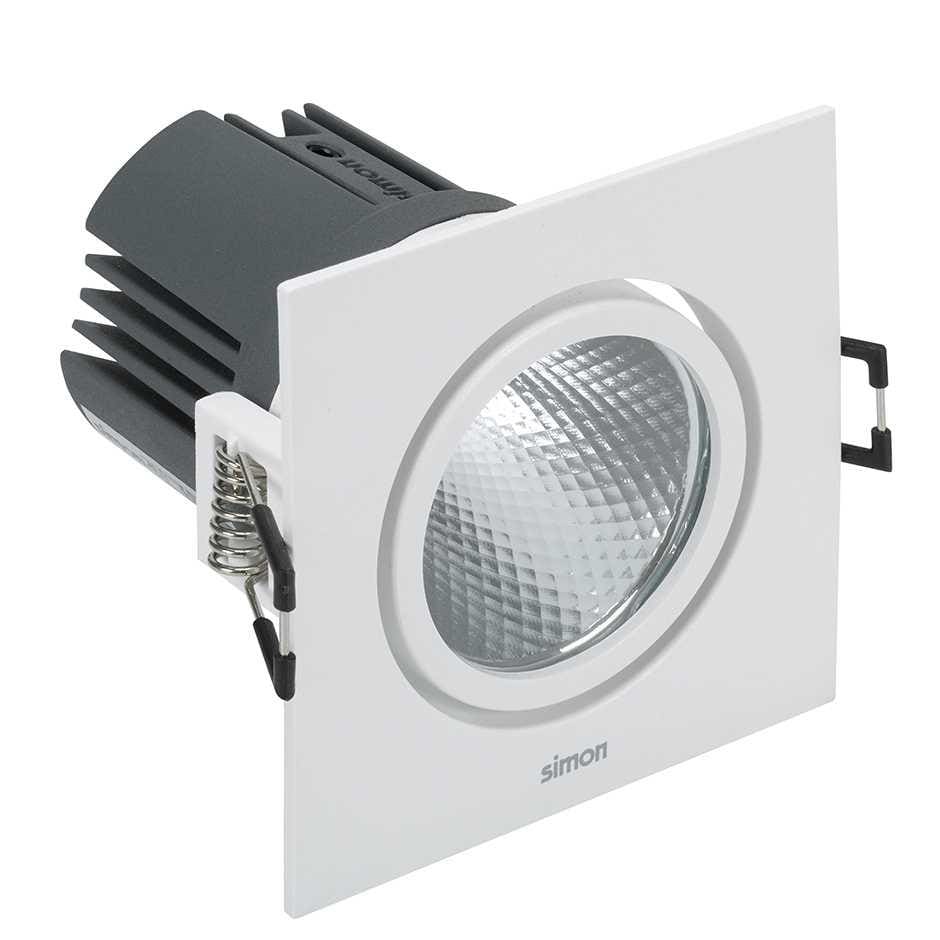 SIMON LIGHTING - Downlight 703.24 Orientable Cuadrado WW Wide Flood Blanco