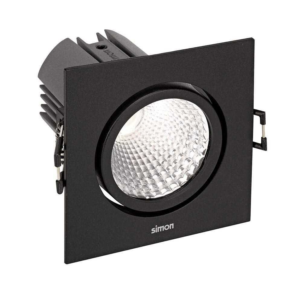 SIMON LIGHTING - Downlight 703.24 Orientable Cuadrado NW Wide Flood Negro