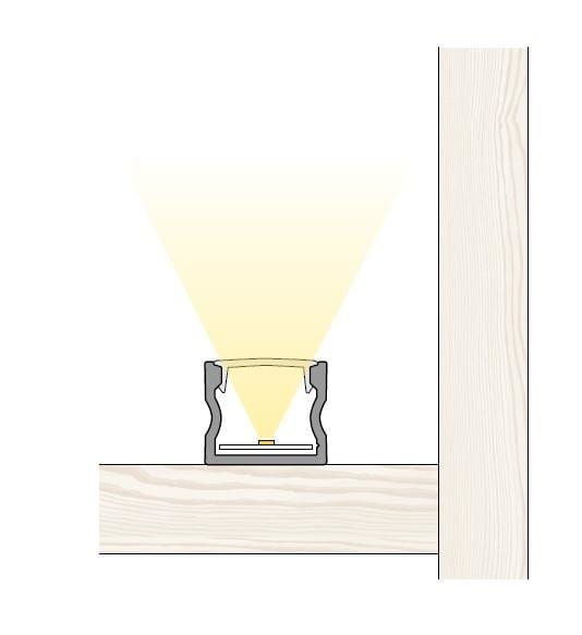 SIMON LIGHTING - Perfilería de superficie para LedFlex en acabado blanco