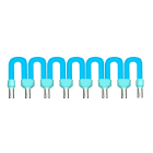 Schneider Electric - Enlaces comunes- 8 vias - azul - 2cm